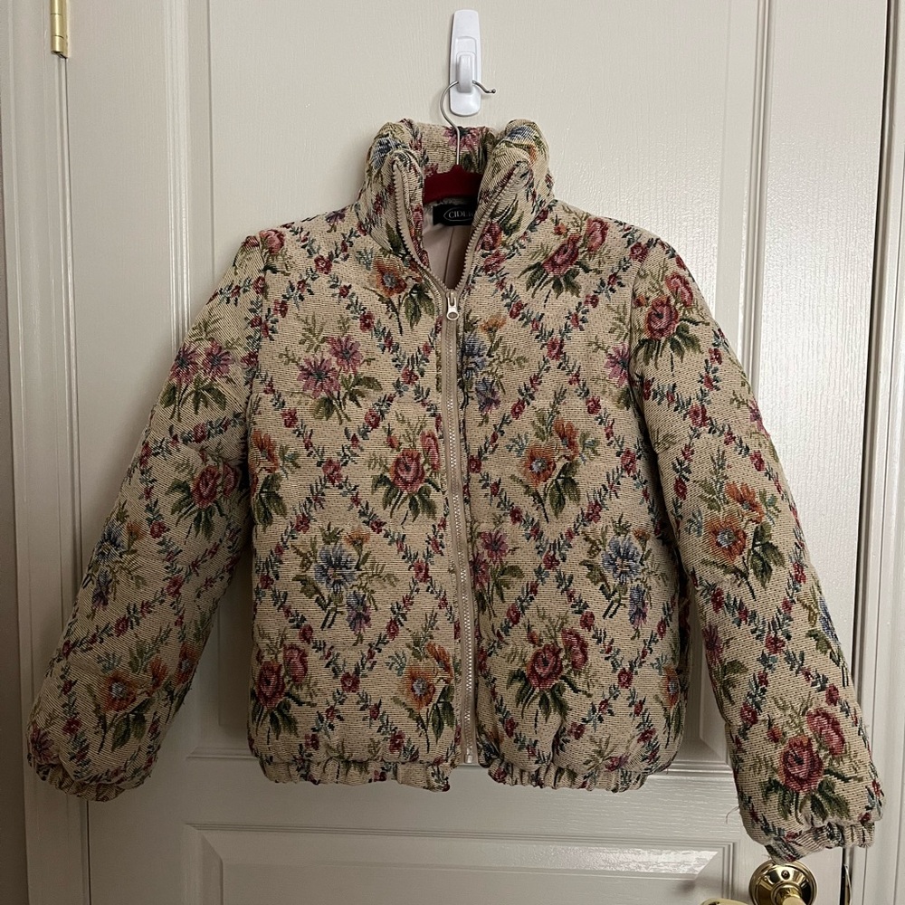Cider Floral Quilted Puffer Jacket